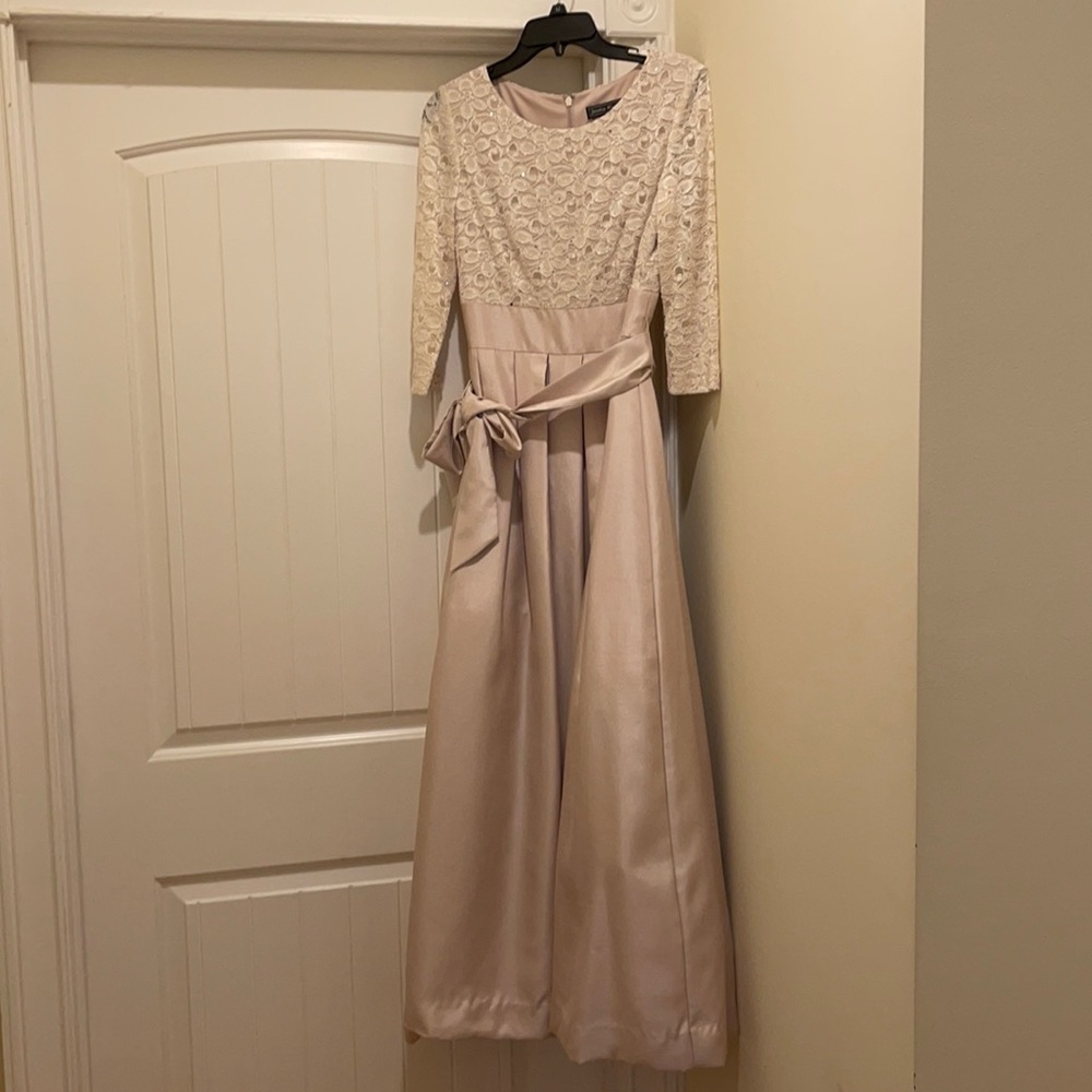Floor length Jessica Howard lace gown